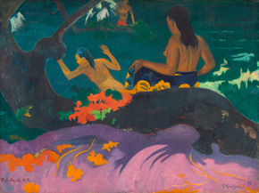 Paul Gauguin - Fatata Te Miti | Гоген Поль - Купанье