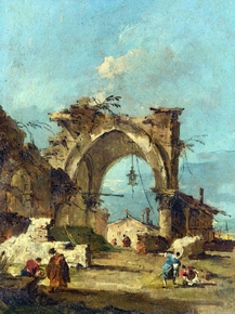Francesco Guardi | Гварди Франческо - Каприччо с руинами арки