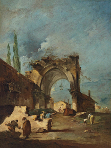 Francesco Guardi - A capriccio of buildings | Гварди Франческо