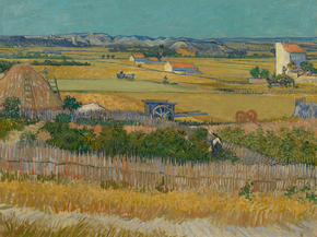 Van Gogh | Ван Гог - Урожай в Ла Кро, и Монмажор на заднем плане