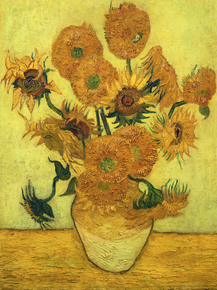 Van Gogh | Ван Гог - Натюрморт пятнадцать подсолнухов в вазе
