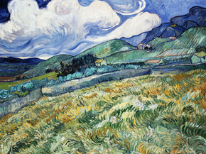 Van Gogh | Ван Гог - Горный пейзаж позади больницы в Сен-Поле