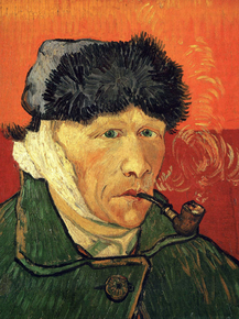 Van Gogh | Ван Гог - Автопортрет с перевязанным ухом и трубкой