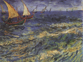 Van Gogh | Ван Гог - Морской пейзаж в Сент-Мари, 1888