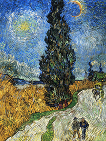 Van Gogh | Ван Гог - Дорога с кипарисами, 1890
