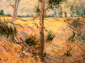 Van Gogh | Ван Гог - Деревья в поле в солнечный день