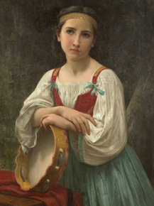Bouguereau William | Бугро Вильям - Цыганская девочка с баскским бубном