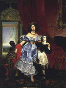 Karl Bryullov | Брюллов Карл - Портрет Самойловой с воспитанницей Джованиной Пачини и арапчонком Karl Bryullov | Брюллов Карл - Портрет Самойловой с воспитанницей Джованиной Пачини и арапчонком