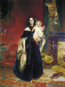 Karl Bryullov | Брюллов Карл - Портрет Марии Аркадьевны Бек с дочерью, 1840 Karl Bryullov | Брюллов Карл - Портрет Марии Аркадьевны Бек с дочерью, 1840