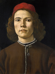 Sandro Botticelli | Сандро Боттичелли - Портрет молодого человека с медальоном
