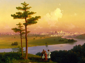 Aivazovsky Ivan | Айвазовский Иван - Вид на Москву с Воробьевых гор, 1848