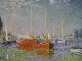 Monet Claude | Клод Моне - Красные лодки, Аржантей