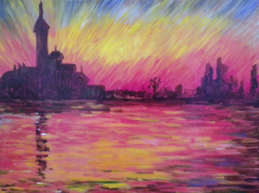 Monet Claude | Клод Моне - Сан-Джорджо в сумерках