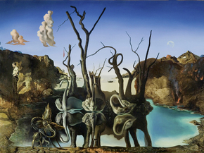 Salvador Dali | Сальвадор Дали - Лебеди отраженные в слонах