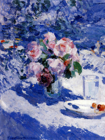 Korovin Konstantin | Коровин Константин - Розы на террасе. Крым