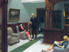 Edward Hopper | Хоппер Эдвард - В холле гостиницы