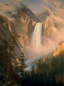 Albert Bierstadt | Альберт Бирштадт - Нижний водопад, Йеллоустон Albert Bierstadt | Альберт Бирштадт - Нижний водопад, Йеллоустон