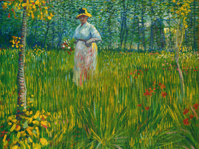 Van Gogh | Ван Гог - Женщина гуляет в саду