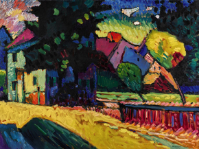 Kandinsky Wassily - Murnau Landschaft mit grunem Haus | Кандинский Василий