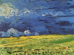 Van Gogh | Ван Гог - Пшеничное поле под облачным небом