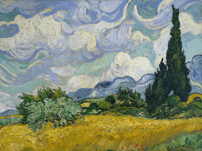 Van Gogh | Ван Гог - Пшеничное поле с кипарисами (1889) Van Gogh | Ван Гог - Пшеничное поле с кипарисами (1889)