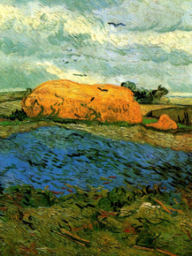 Van Gogh | Ван Гог - Стоги Сена под Дождливым Небом