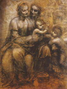 Leonardo Da Vinci | Леонардо да Винчи - Святая Анна с Марией, младенцем Христовым Leonardo Da Vinci | Леонардо да Винчи - Святая Анна с Марией, младенцем Христовым