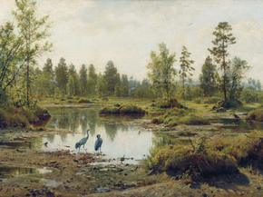 Shishkin Ivan | Шишкин Иван - Болото. Журавли