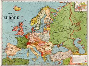 Old map | Винтажная карта Европы