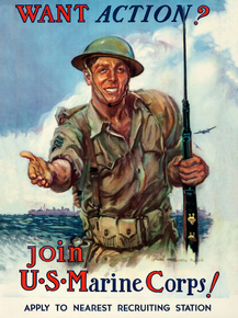 World War II - Want Action, Join U.S. Marine Corps