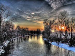 River: Sunset | Река: Закат
